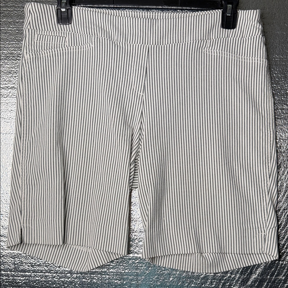 Hilary Radley Black and White Striped Women's Shorts